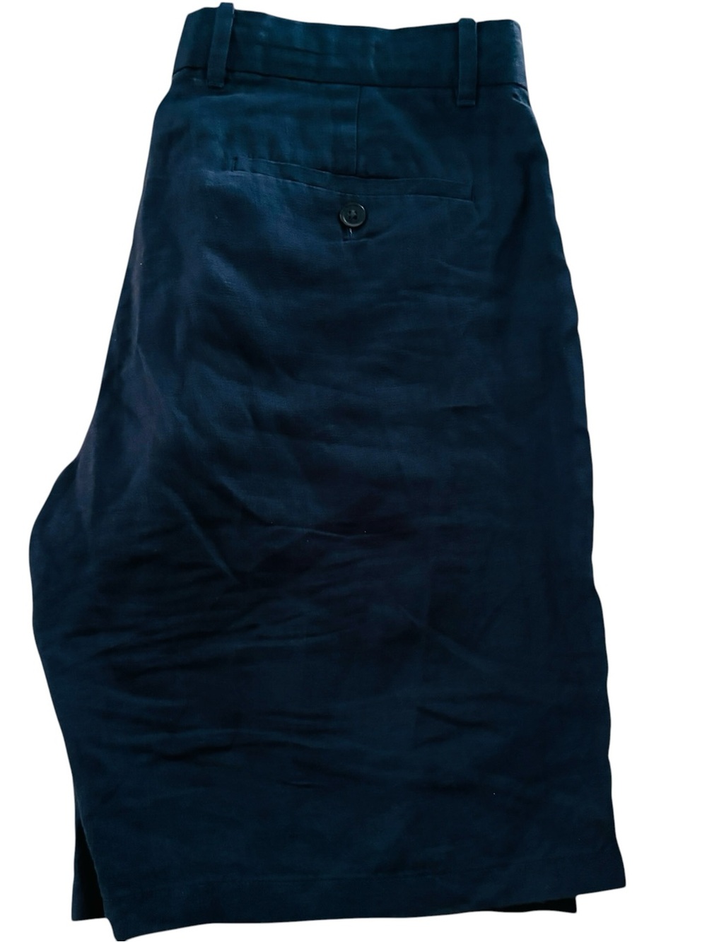 Mango MNG Large Navy Flat-Front Men Shorts Minimalist Designer Comfortable